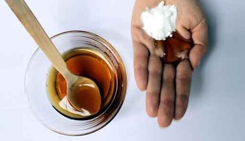 A mixture of honey soda to increase a limb